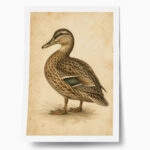 Poster VINTAGE DARK ACADEMIA DUCK