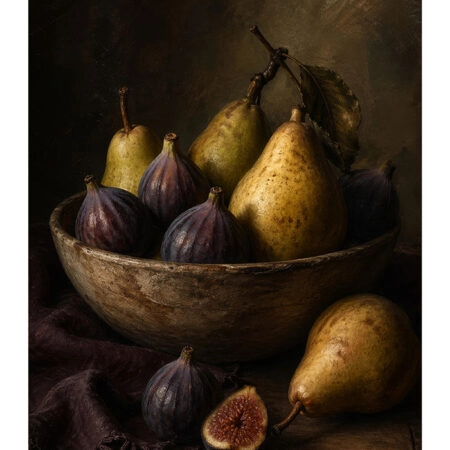 Poster VINTAGE DARK ACADEMIA FIGS AND PEARS -  Sticky 2