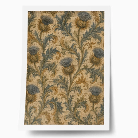 Poster VINTAGE DARK ACADEMIA FLORAL PATTERN 3 - 