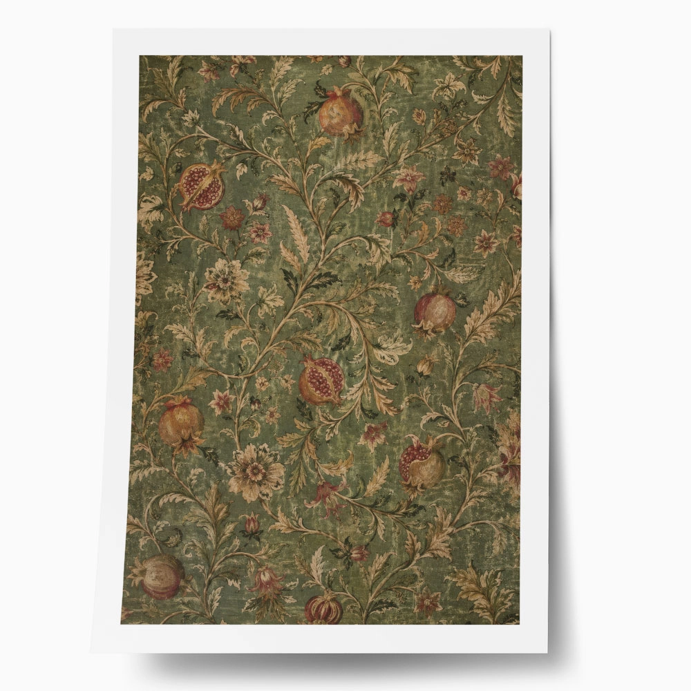 Poster VINTAGE DARK ACADEMIA FLORAL PATTERN