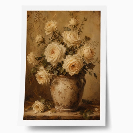 Poster VINTAGE DARK ACADEMIA FLOWER VASE 10 - 