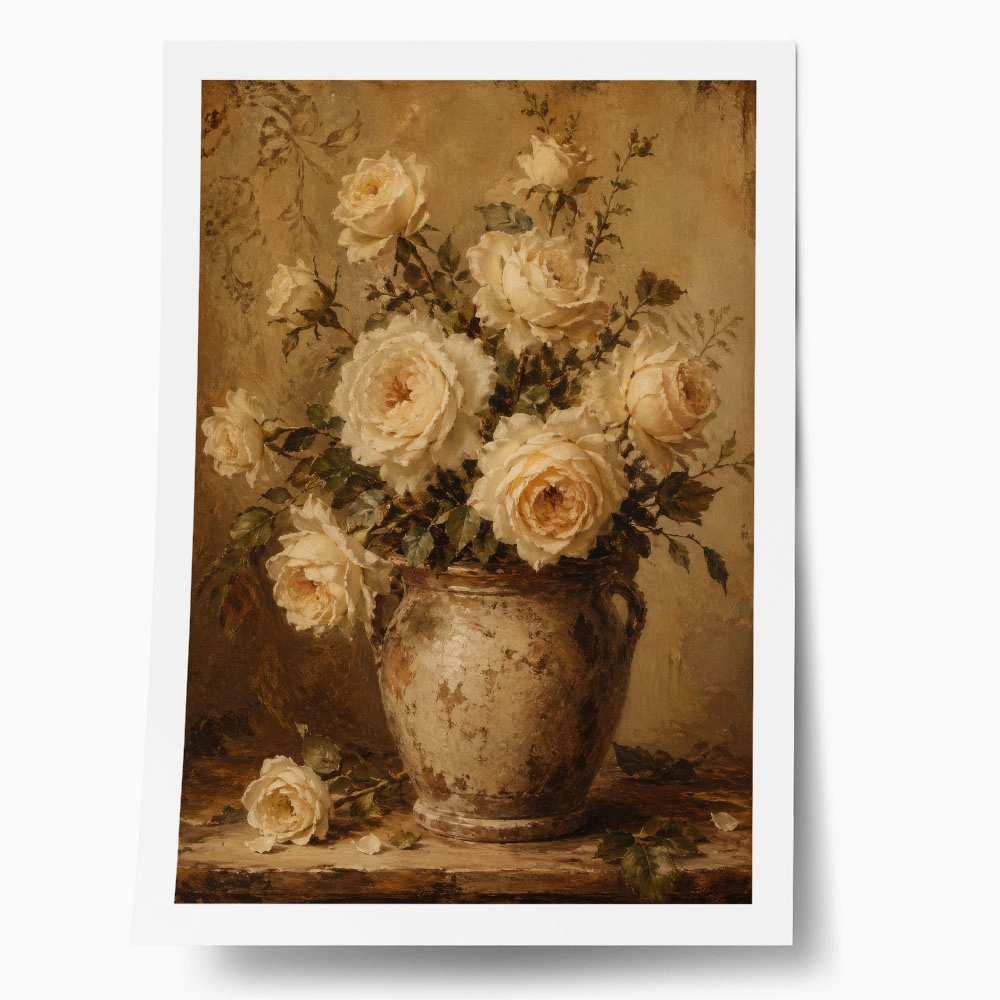 Poster VINTAGE DARK ACADEMIA FLOWER VASE 10