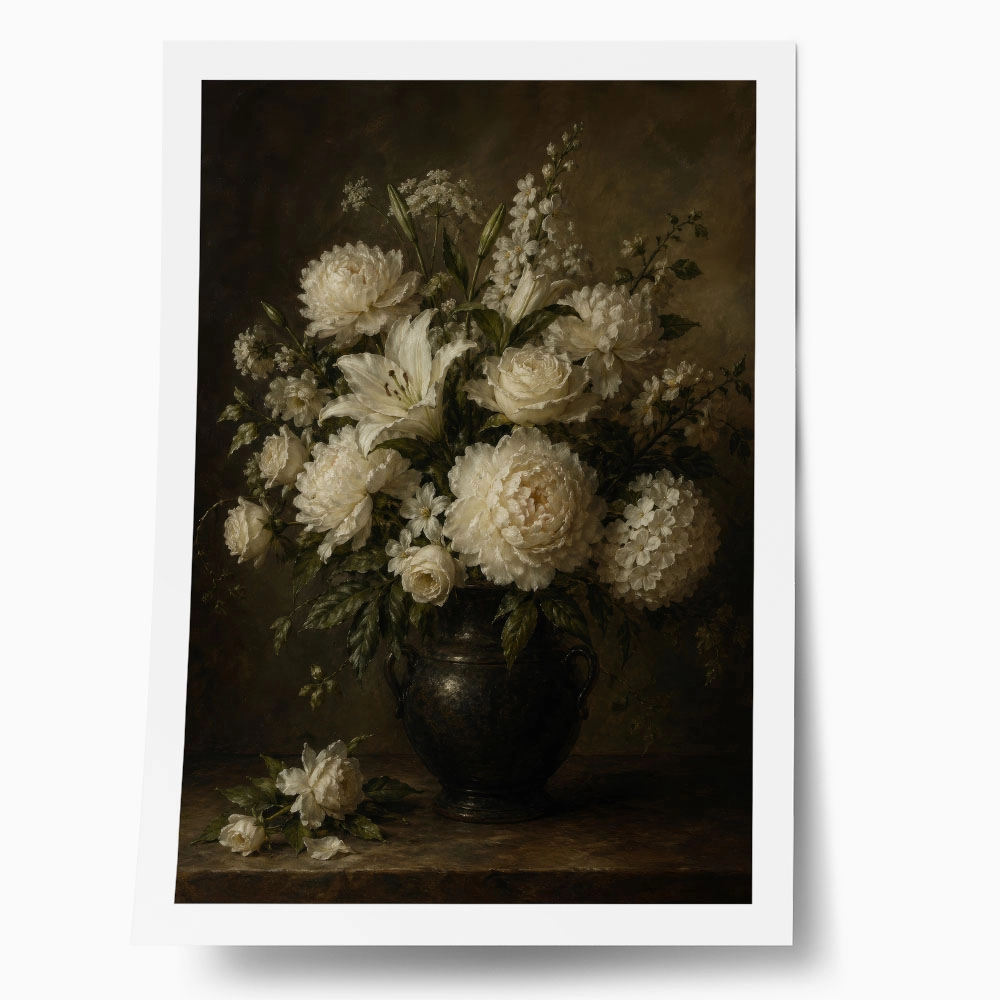 Poster VINTAGE DARK ACADEMIA FLOWER VASE 15