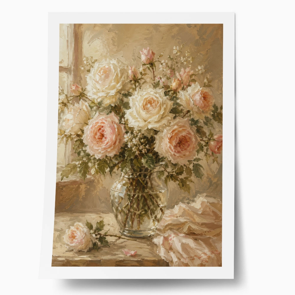 Poster VINTAGE DARK ACADEMIA FLOWER VASE 16