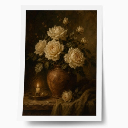 Poster VINTAGE DARK ACADEMIA FLOWER VASE 19 - 