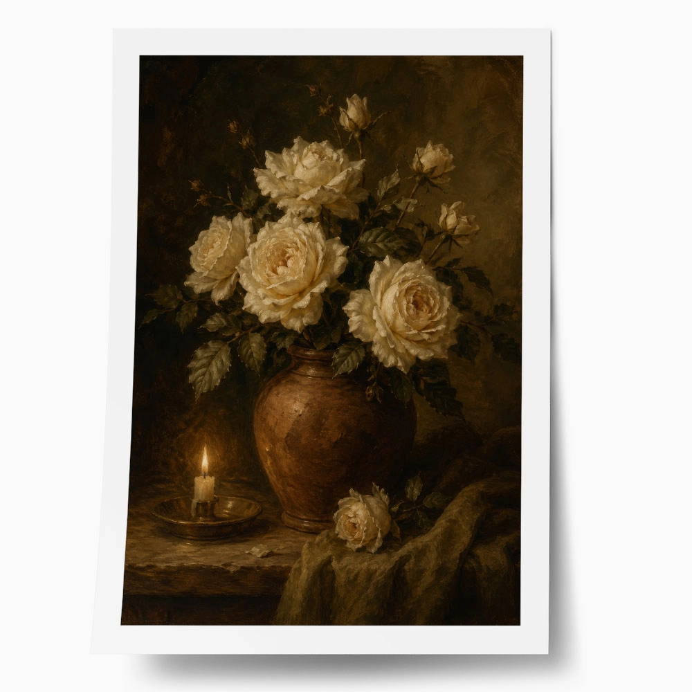 Poster VINTAGE DARK ACADEMIA FLOWER VASE 19