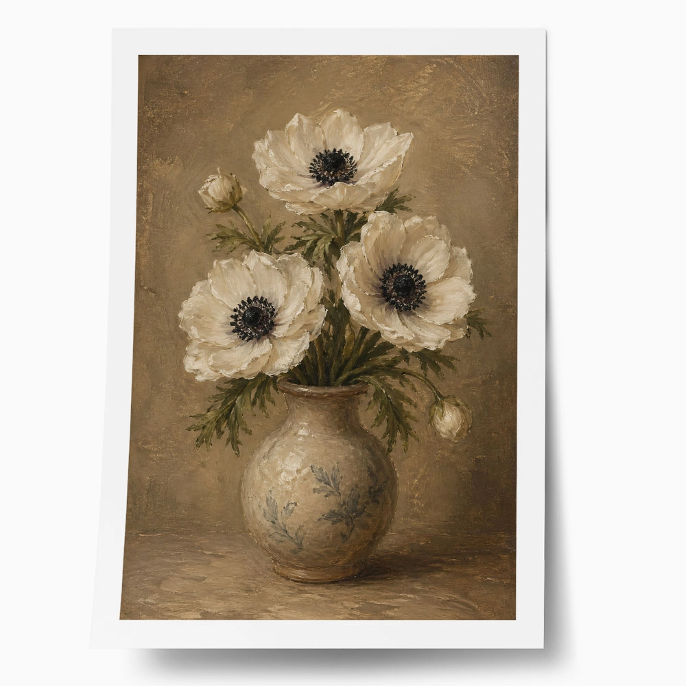 Poster VINTAGE DARK ACADEMIA FLOWER VASE 21