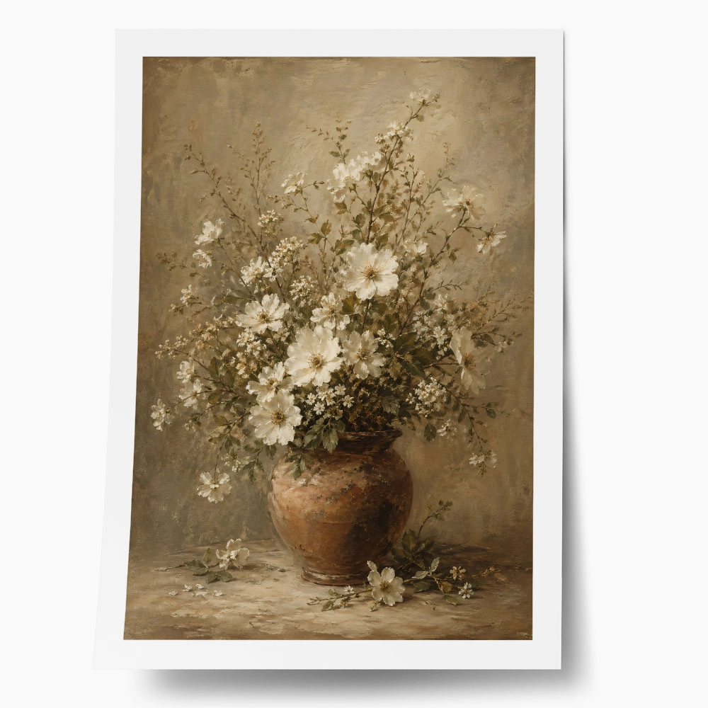 Poster VINTAGE DARK ACADEMIA FLOWER VASE 24