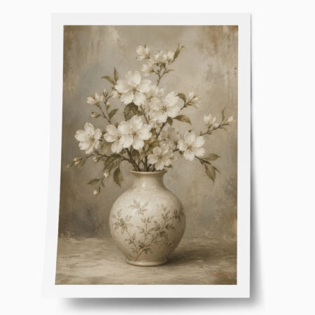 Poster VINTAGE DARK ACADEMIA FLOWER VASE 2 - 