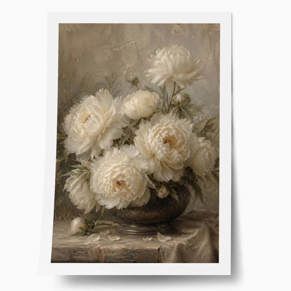 Poster VINTAGE DARK ACADEMIA FLOWER VASE 3
