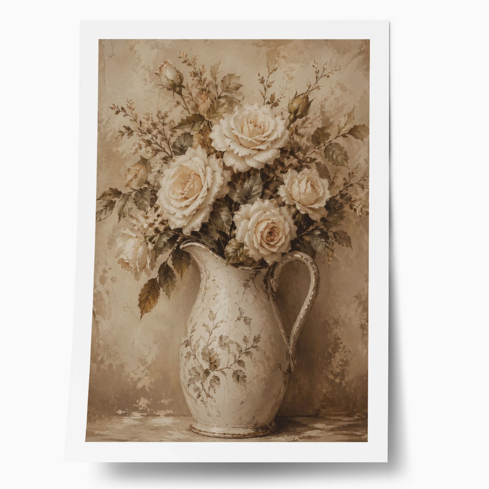Poster VINTAGE DARK ACADEMIA FLOWER VASE 8