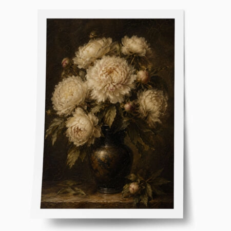 Poster VINTAGE DARK ACADEMIA FLOWER VASE 9 - 