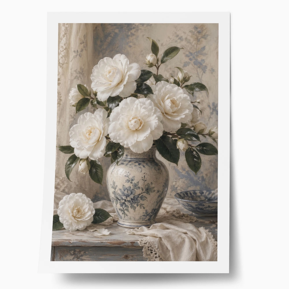 Poster VINTAGE DARK ACADEMIA FLOWER VASE