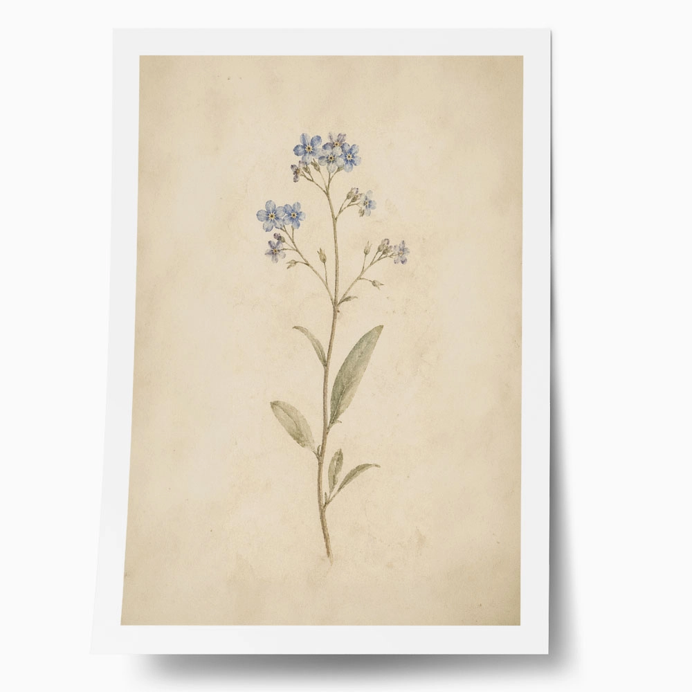 Poster VINTAGE DARK ACADEMIA FLOWERS 3