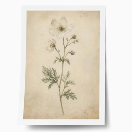 Poster VINTAGE DARK ACADEMIA FLOWERS 4 - 