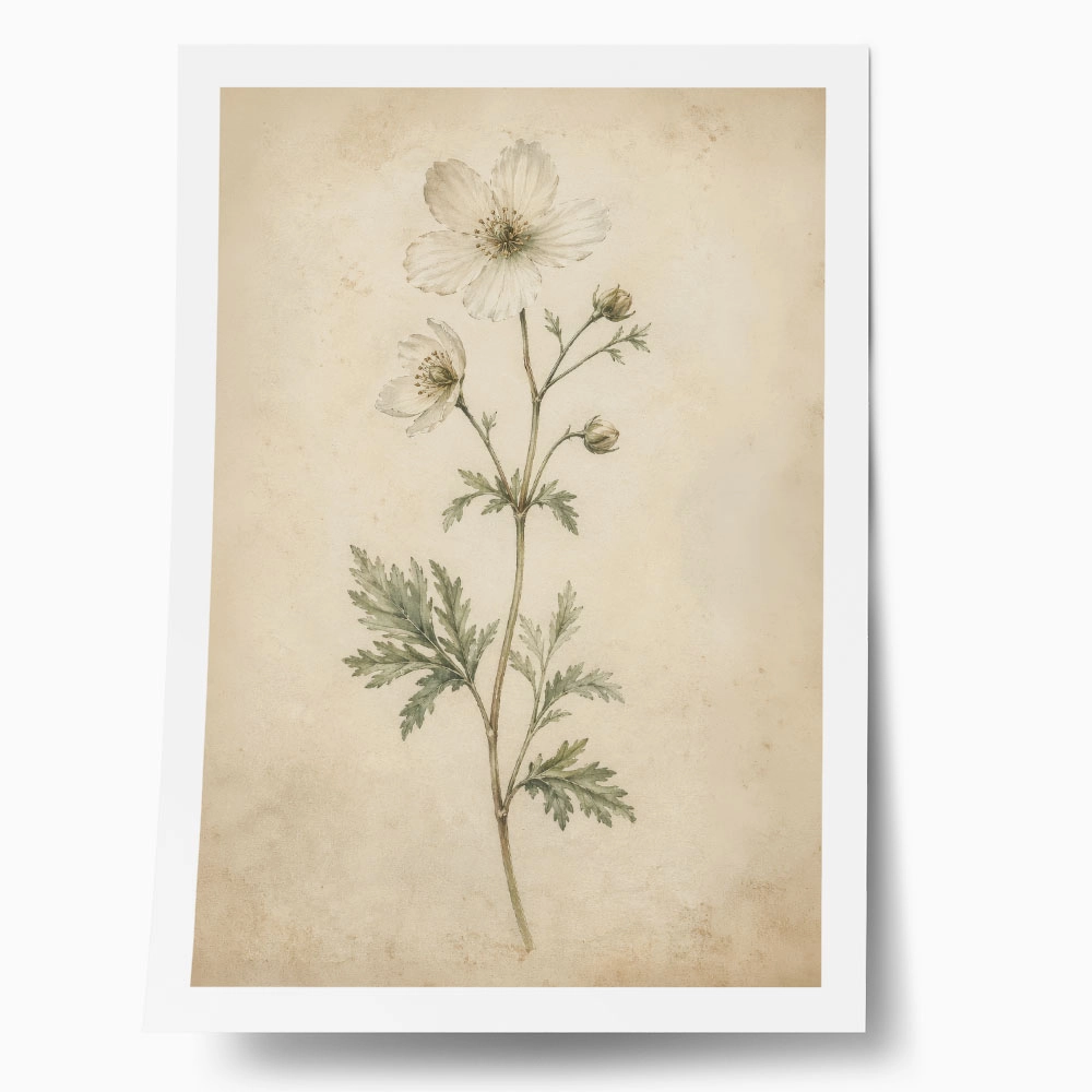 Poster VINTAGE DARK ACADEMIA FLOWERS 4