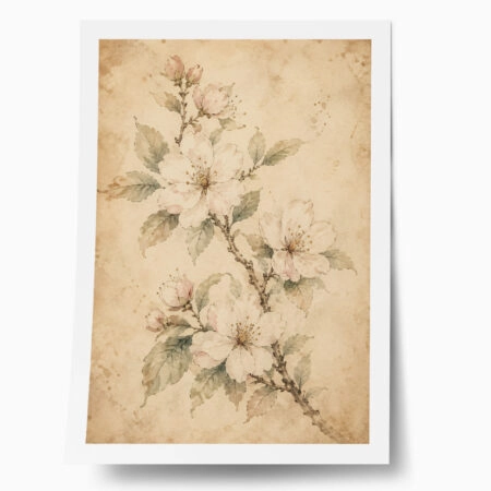 Poster VINTAGE DARK ACADEMIA FLOWERS 5 - 