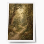 Poster VINTAGE DARK ACADEMIA FOREST PATH 2