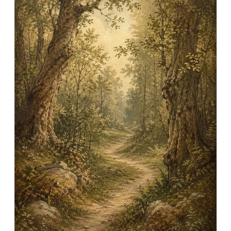 Poster VINTAGE DARK ACADEMIA FOREST PATH 2 -  Sticky 2