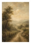Poster VINTAGE DARK ACADEMIA FOREST PATH 4