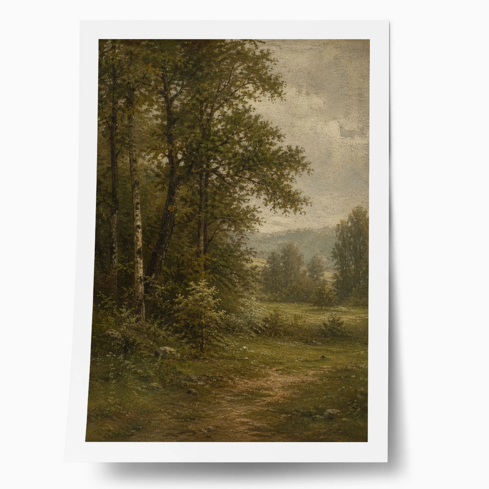 Poster VINTAGE DARK ACADEMIA FOREST PATH 5