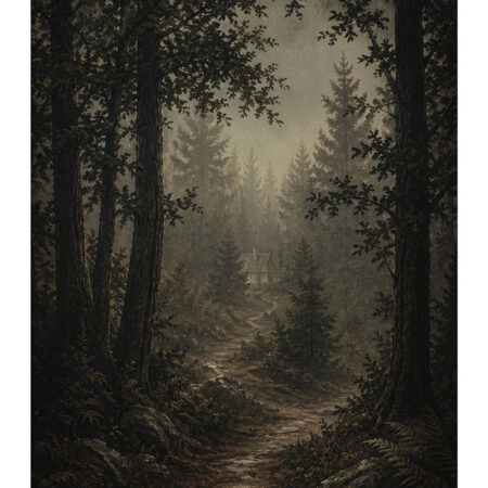 Poster VINTAGE DARK ACADEMIA FOREST PATH -  Sticky 2