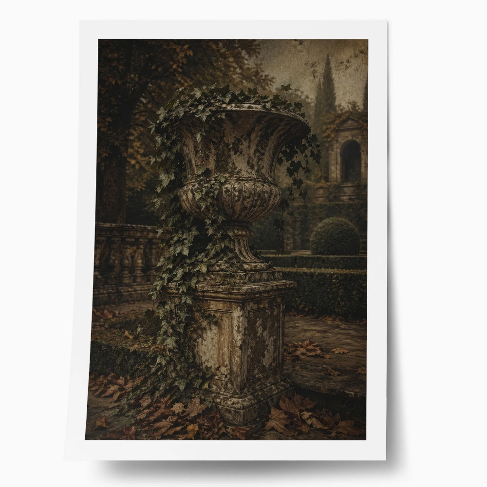 Poster VINTAGE DARK ACADEMIA FOUNTAIN
