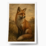 Poster VINTAGE DARK ACADEMIA FOX