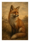 Poster VINTAGE DARK ACADEMIA FOX