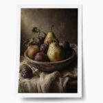 Poster VINTAGE DARK ACADEMIA FRUIT BOWL