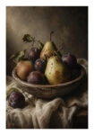 Poster VINTAGE DARK ACADEMIA FRUIT BOWL