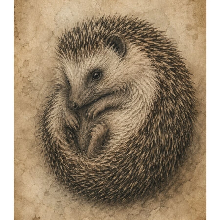Poster VINTAGE DARK ACADEMIA HEDGEHOG -  Sticky 2