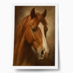 Poster VINTAGE DARK ACADEMIA HORSE 10