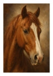 Poster VINTAGE DARK ACADEMIA HORSE 10
