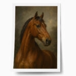 Poster VINTAGE DARK ACADEMIA HORSE 11