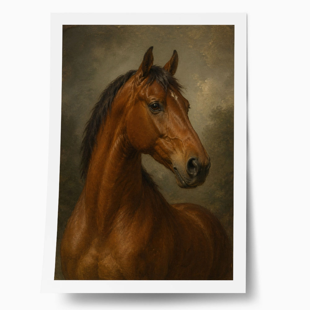Poster VINTAGE DARK ACADEMIA HORSE 11