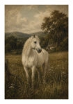 Poster VINTAGE DARK ACADEMIA HORSE 3