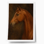 Poster VINTAGE DARK ACADEMIA HORSE 4