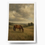 Poster VINTAGE DARK ACADEMIA HORSE 5