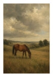 Poster VINTAGE DARK ACADEMIA HORSE 5