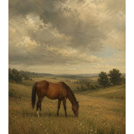 Poster VINTAGE DARK ACADEMIA HORSE 5 -  Sticky 2