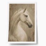 Poster VINTAGE DARK ACADEMIA HORSE 6