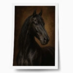 Poster VINTAGE DARK ACADEMIA HORSE 7