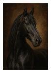 Poster VINTAGE DARK ACADEMIA HORSE 7
