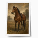 Poster VINTAGE DARK ACADEMIA HORSE 8