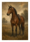 Poster VINTAGE DARK ACADEMIA HORSE 8