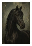 Poster VINTAGE DARK ACADEMIA HORSE 9