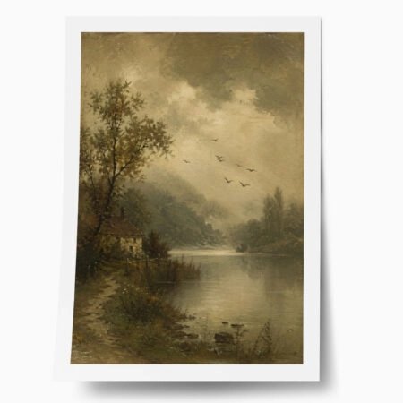 Poster VINTAGE DARK ACADEMIA LAKE PATH - 