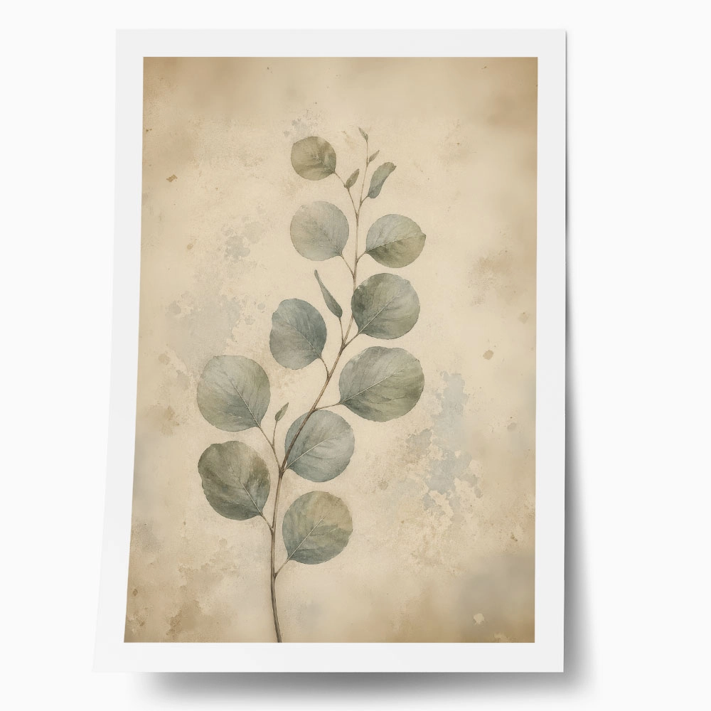 Poster VINTAGE DARK ACADEMIA LEAVES
