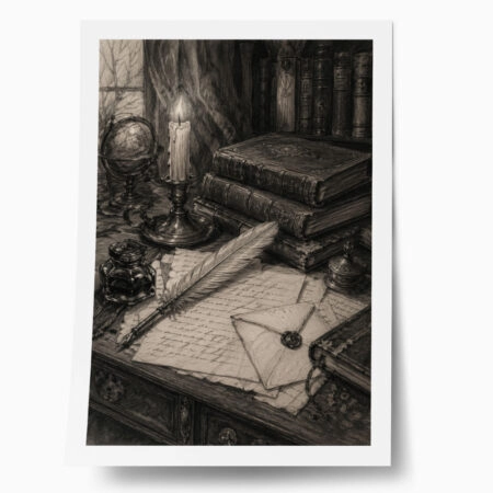 Poster VINTAGE DARK ACADEMIA LETTERS 2 - 